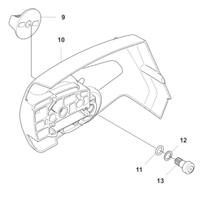 Kopplingskåpa Assy Kopplingskåpa i gruppen Reservdelar Motorsågar / Husqvarna Motorsågar 400-serie / Reservdelar Husqvarna 435i hos Motorsågsbutiken (5995894-01)