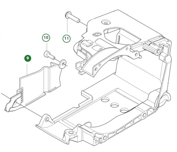 COVER MUFFLER HUSQVARNA i gruppen Reservdelar Motorsågar / Husqvarna Motorsågar 500-serie / Reservdelar Husqvarna T540XP Mark III hos Motorsågsbutiken (5998160-01)