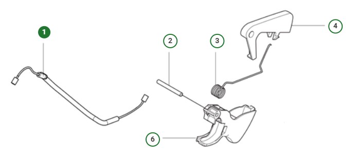THROTTLE CABLE ASSY RH,39CC i gruppen Reservdelar Motorsågar / Husqvarna Motorsågar 500-serie / Reservdelar Husqvarna 540 XP Mark III hos Motorsågsbutiken (5998206-01)