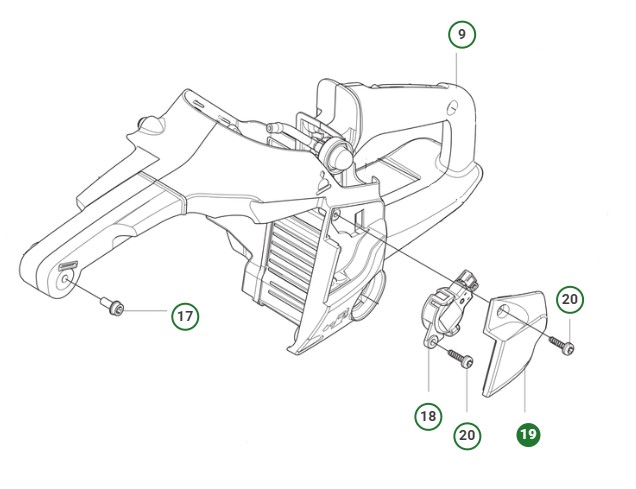 COVER TANK 540XP i gruppen Reservdelar Motorsågar / Husqvarna Motorsågar 500-serie / Reservdelar Husqvarna 540 XP Mark III hos Motorsågsbutiken (5998238-01)
