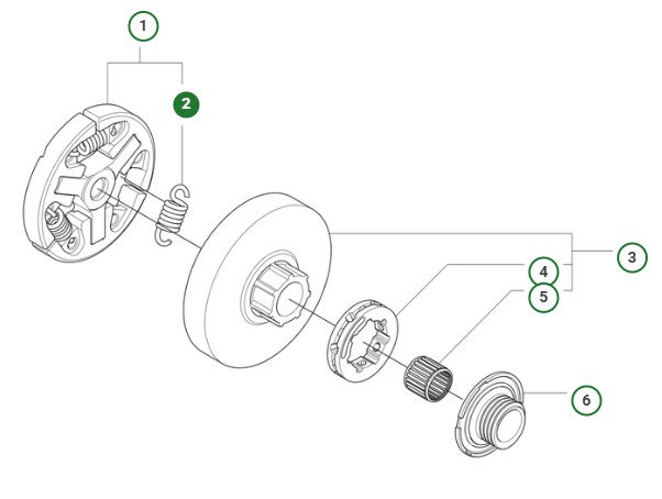 Kopplingsfjäder 564XPG i gruppen Reservdelar Motorsågar / Husqvarna Motorsågar 500-serie / Reservdelar Husqvarna 564XPG Fuel Inject hos Motorsågsbutiken (5998582-01)