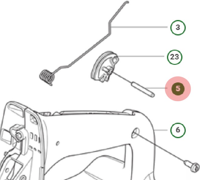 Cylindrisk pinne i gruppen Reservdelar Motorsågar / Husqvarna Motorsågar 500-serie / Reservdelar Husqvarna 564XPG Fuel Inject hos Motorsågsbutiken (7201239-20)