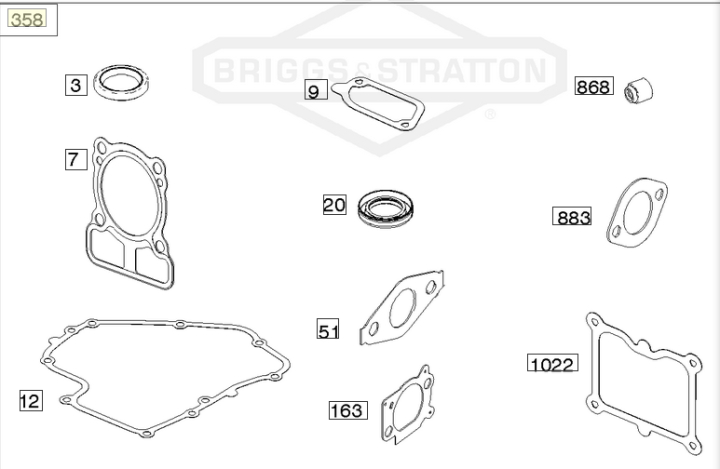 Packning Set-Motor i gruppen  hos Motorsågsbutiken (793623)