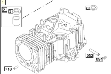 CYLINDER KOMPL i gruppen  hos Motorsågsbutiken (796010)