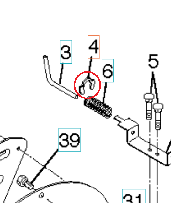 Clips i gruppen Övriga Reservdelar / Reservdelar Husqvarna Jordfräsar / Reservdelar Husqvarna TR430 hos Motorsågsbutiken (8120000-35)