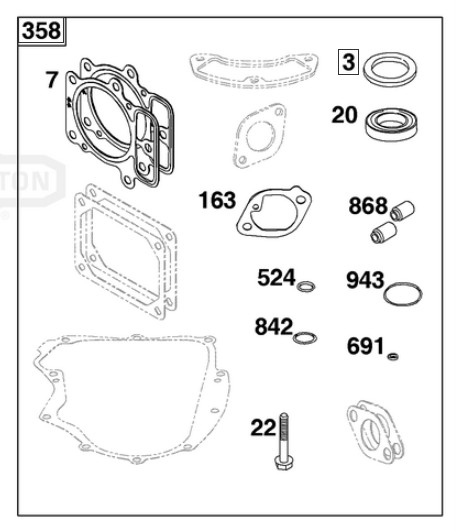 GASKET SET, ENGINE i gruppen  hos Motorsågsbutiken (84001915)