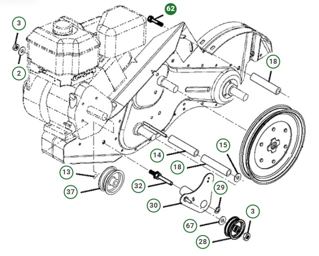 Bult i gruppen Övriga Reservdelar / Reservdelar Husqvarna Jordfräsar / Reservdelar Husqvarna CRT 81 hos Motorsågsbutiken (8749305-72)