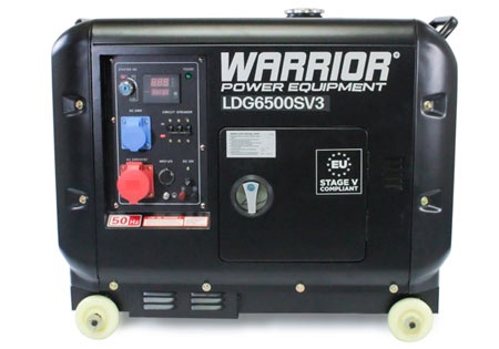 Warrior 6.25 kVa Dieselelverk, 3-fas - Trådlös fjärrkontroll, ATS i gruppen Anläggning / Elverk / Elverk Warrior Diesel hos Motorsågsbutiken (LDG6500SV3)