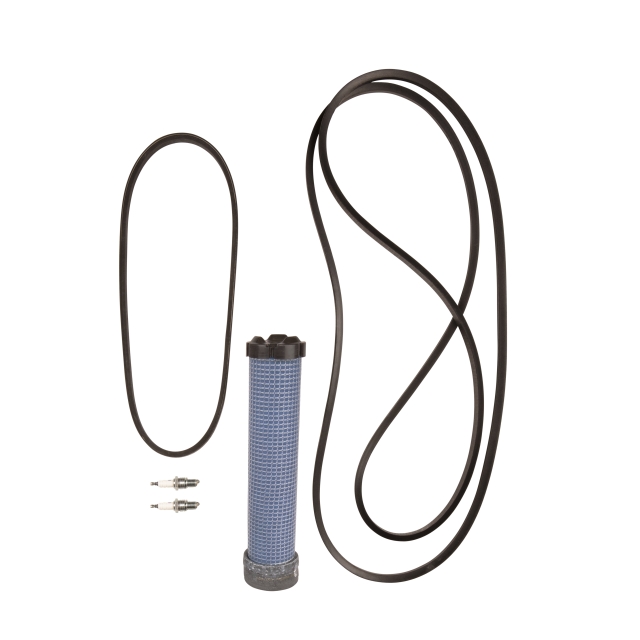Maintenance kit with pre air filter, spark plug, clutch belt and hydraulic pump belt - every 400h