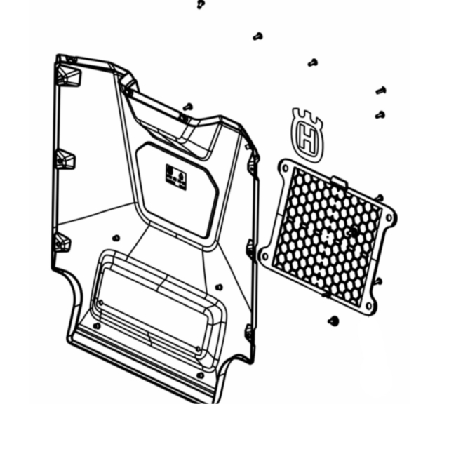 Spare parts kit backside cover
