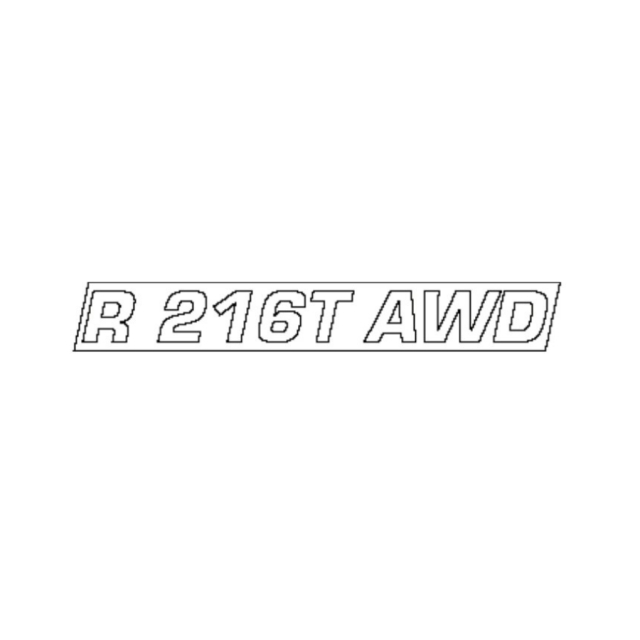 Decal Engine Hood R216T Awd