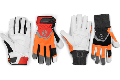 Handskar med och utan sågskydd