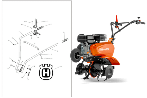 Reservdelar Husqvarna TF225 med sprängskiss