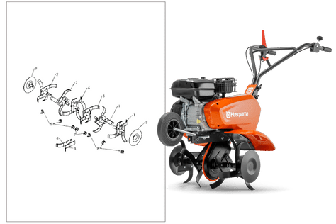 Reservdelar och sprängskiss till Husqvarna TF325