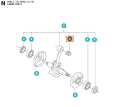 Kolvbultslager Husqvarna 340, 345, 350 5014516-01 Kolvbultslager Husqvarna 340, 345, 350 5014516-01