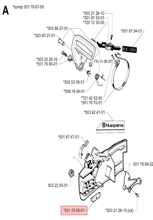 Husqvarna Kedjestyrare 5017958-01