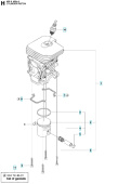 Kolv Husqvarna 135, 140 435, 435 II, 440, 440 II, CS2240 Kolv Husqvarna 135, 140 435, 435 II, 440, 440 II, CS2240