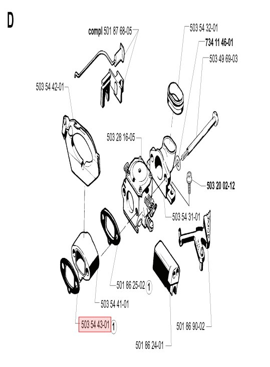 Packning Mellanstycke 5035443-01