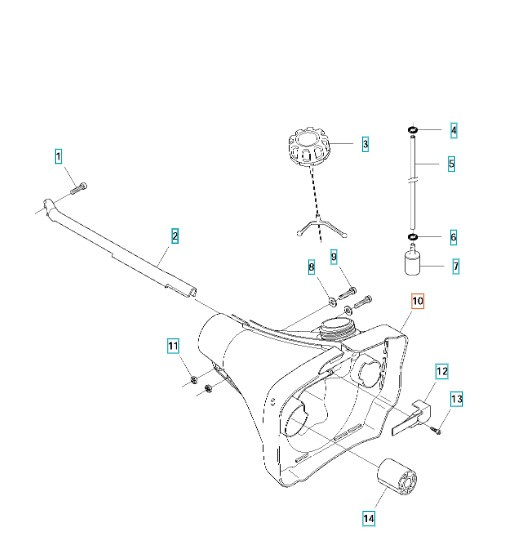 Bränsletank Jonsered BC, FC, CC 2145, 2245