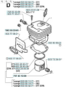 Cylinderkit Husqvarna 362XP, 371XP mfl Cylinderkit Husqvarna 362XP, 371XP mfl