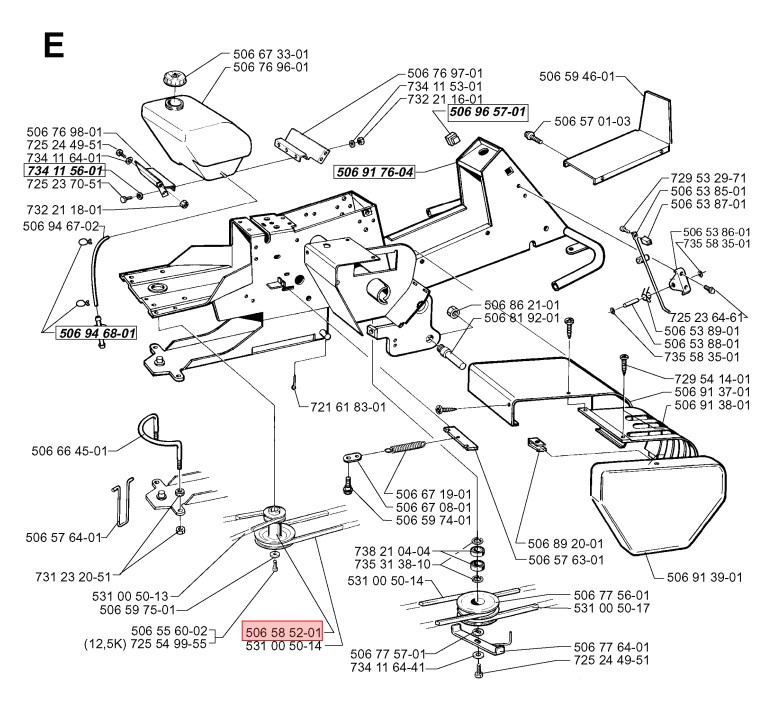 Motorremskiva R11, R11 Bio, R11C, R11R, 850, 970, FR13, FR2111M, 2113