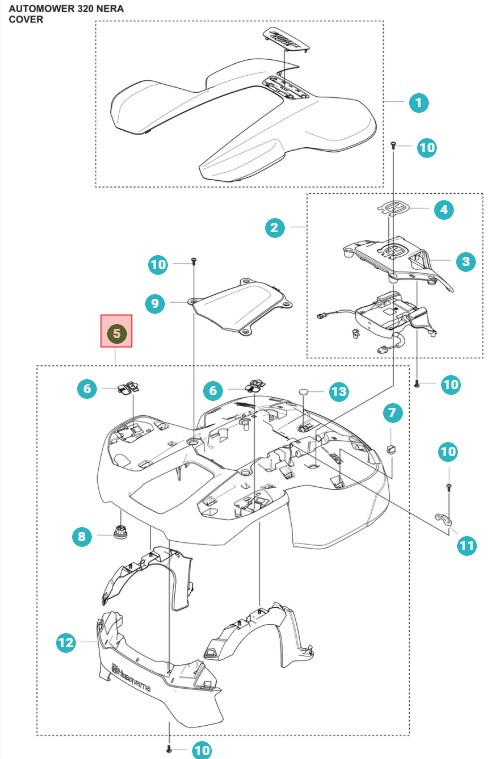 Kaross Automower 320 Nera