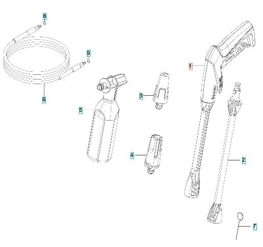 Handtag avtryckare Husqvarna PW125, PW130