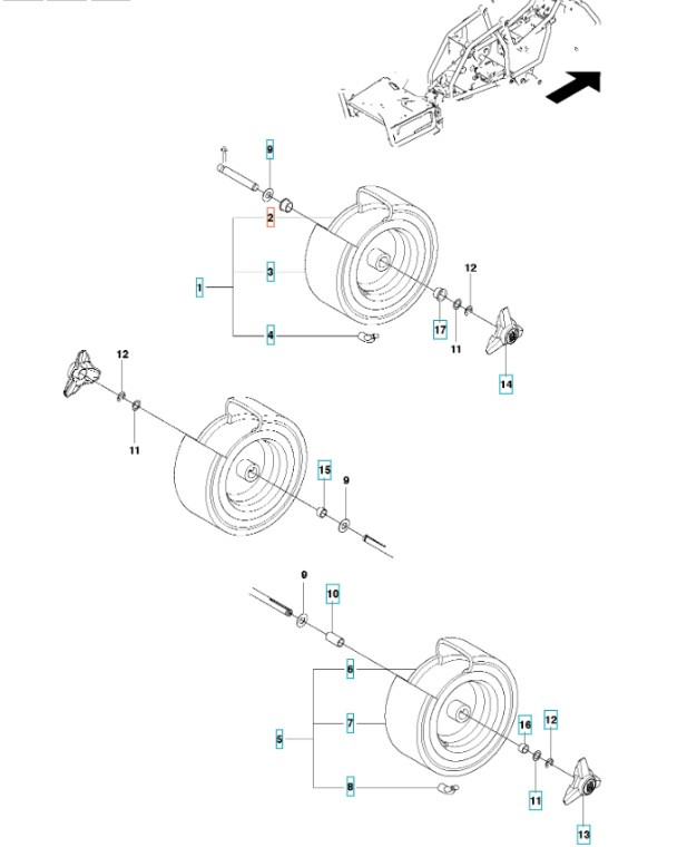 Fälg bakre R111B, R111B5, R112C, R112C5, R112iC, FR2311, FR2312