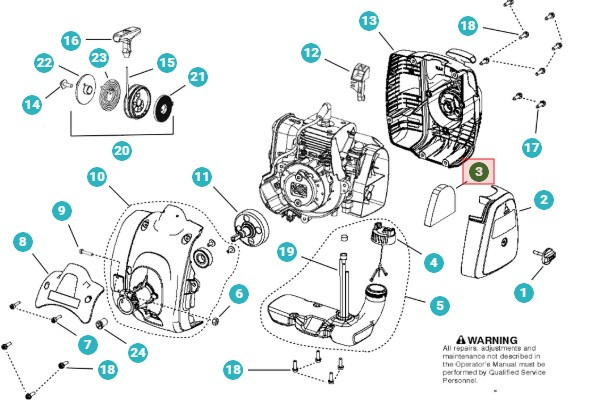 Luftfilter Husqvarna 122R, 122C, 122LK, 129R, 129C, 129LK