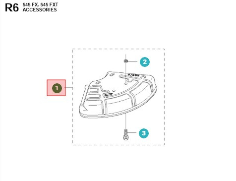 Klingskydd 225mm 343FR, 355FX, 355RX, 545FR, 535FX, 545RX, 555FX mfl