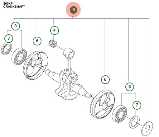 CRANKSHAFT KIT SMALL SMS