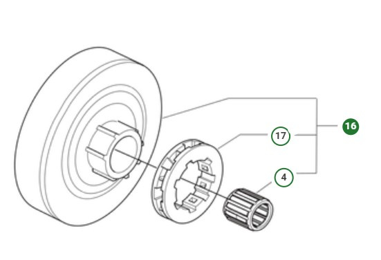 "CLUTCH DRUM KIT 0,325"" 7T"