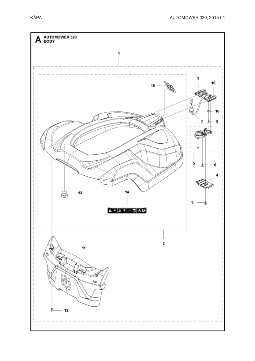 Kaross komplett 320 grå