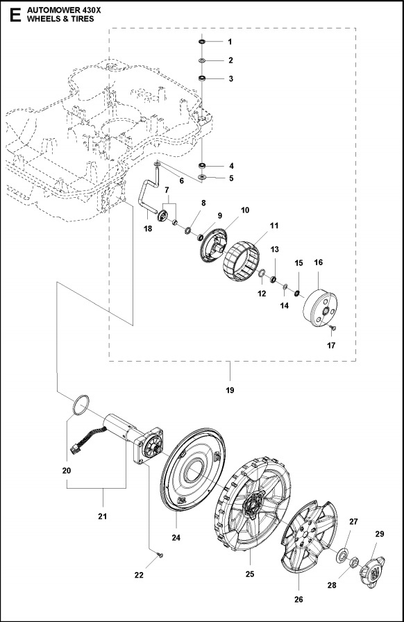 Hjulmotor 320, 330X, 420, 430X, 440, 450X
