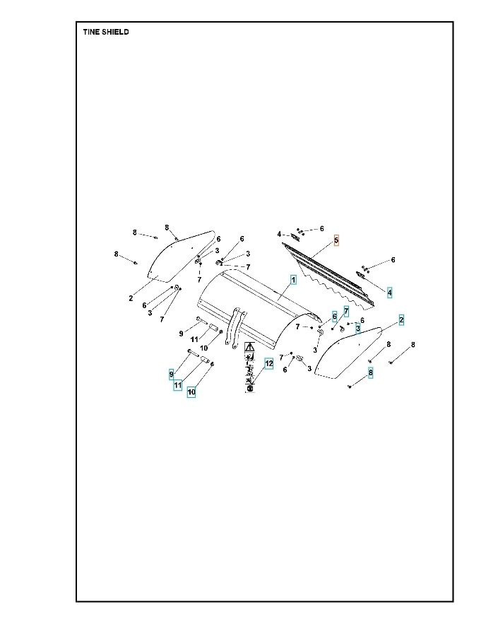 Cover Tines Rear Cover Grey Ra