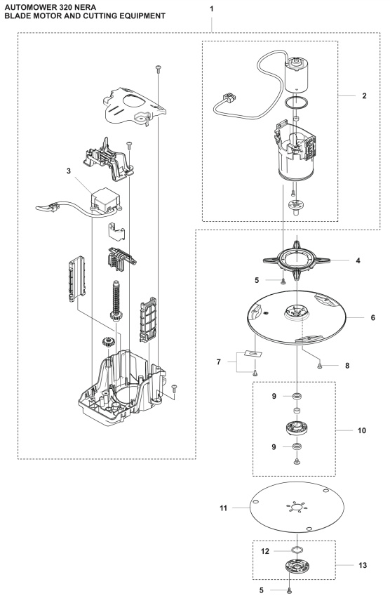 Knivdisk Automower 320, 430X, 450X Nera
