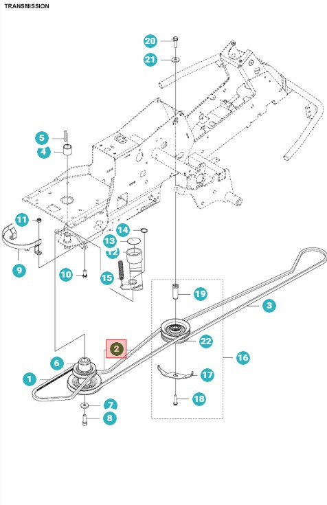 Drivrem Rider Rider 216, 320, Jonsered FR2215, FR2216