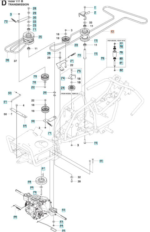 Rempaket Husqvarna Rider 111B