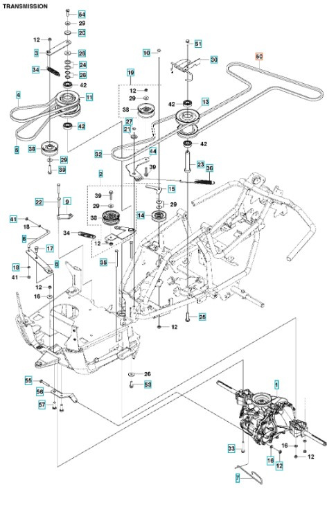 Rempaket Husqvarna Rider 112C 2014-2020